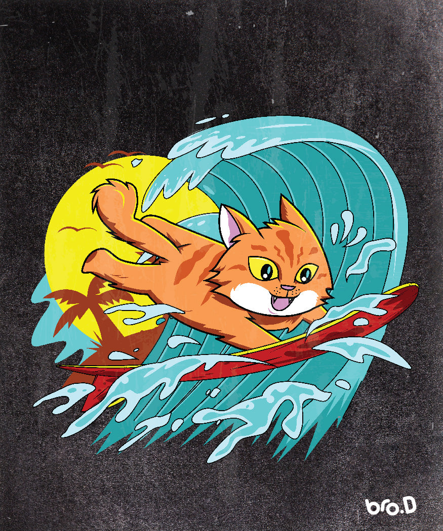 Surfing Cat