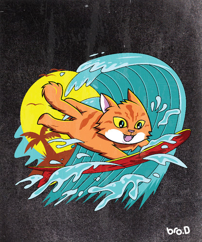 Surfing Cat